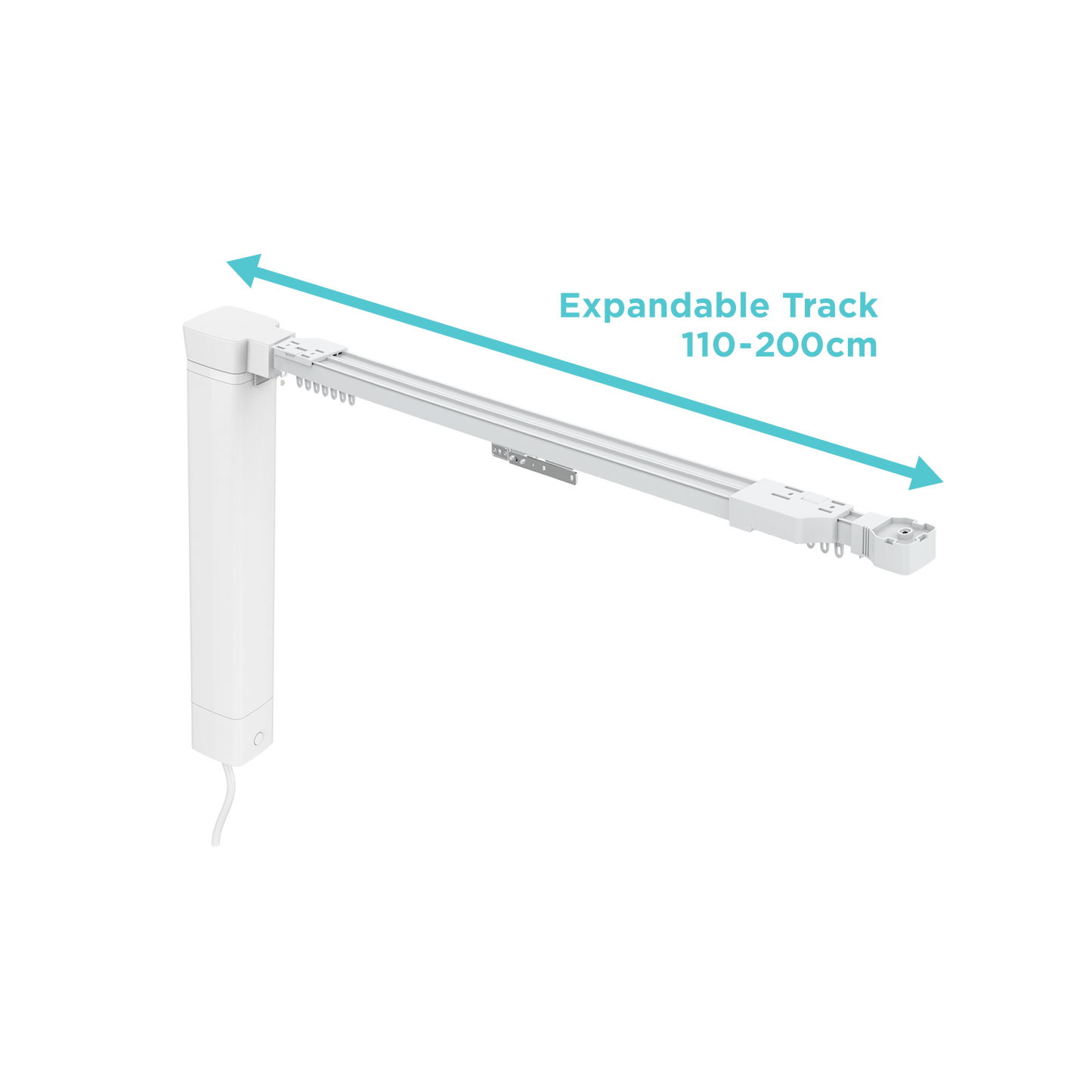 BARDI Curtain Motor with Expandable Track 1.1-2 Meter
